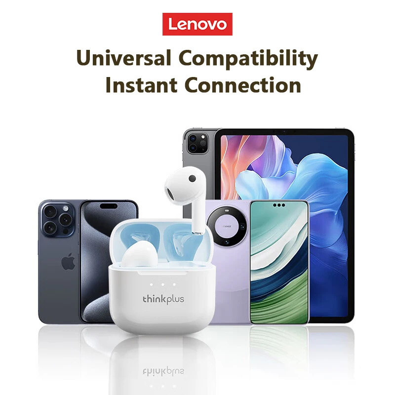 جديد لينوفو LP23 TWS سماعة لاسلكية تعمل بالبلوتوث سماعة V5.4 وضع مزدوج الموسيقى سماعات أذن استريو إلغاء الضوضاء سماعات الألعاب مع هيئة التصنيع العسكري