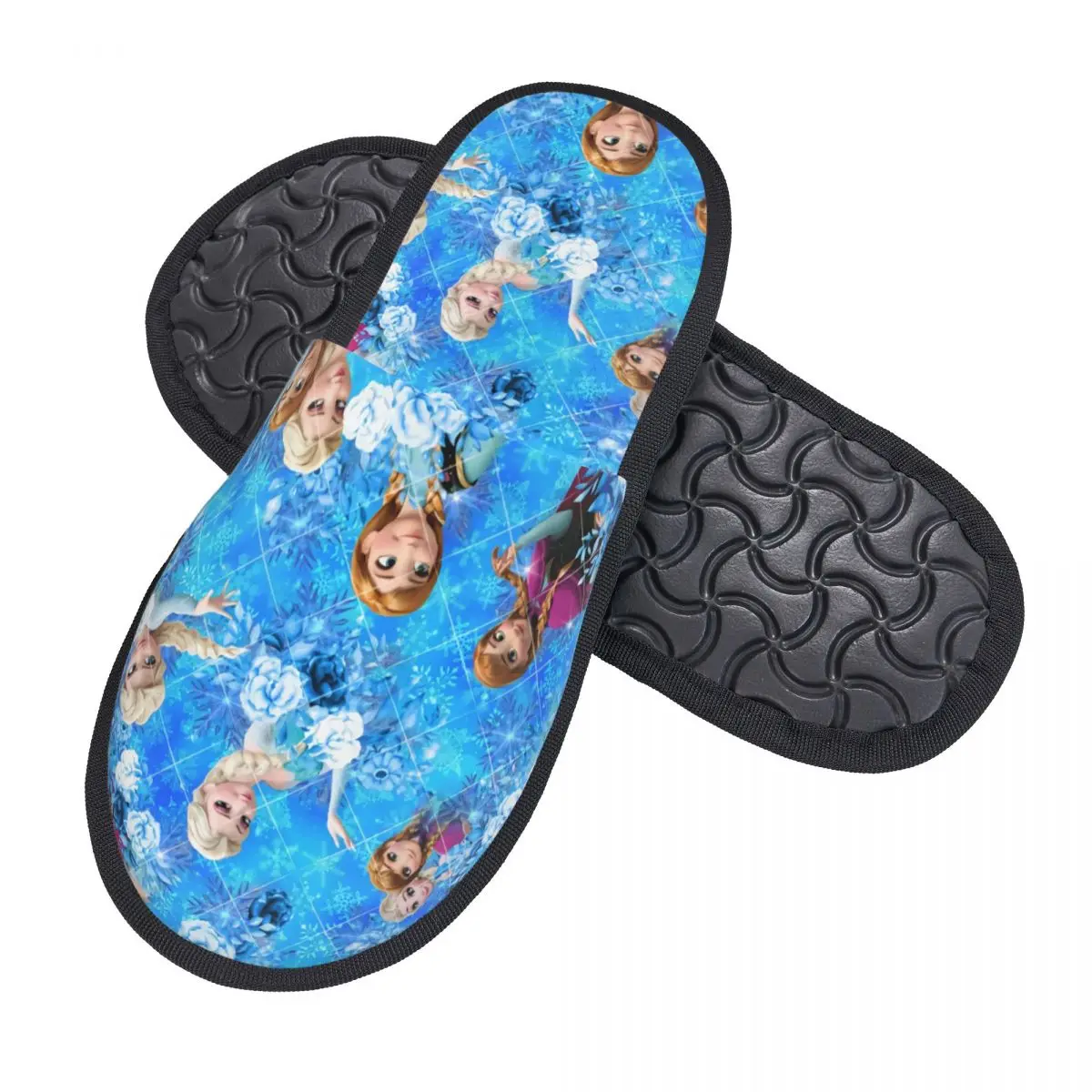 Custom Frozen Memory Foam Slippers Women Soft Warm Elsa Anna House Slippers