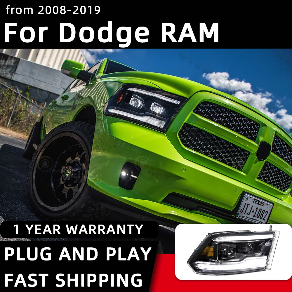 

Headlight For Dodge RAM 1500 2500 LED Headlights 2009-2018 HeadLamp Car Styling DRL Signal Projector Lens Automotive Accessories