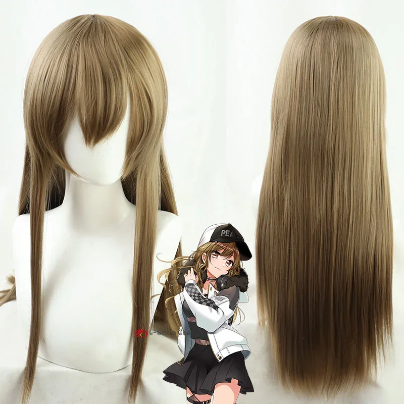 Yamate Kyo Wig D4DJ DJ Peaky P-key Cosplay Wigs Brown Yellow Long Straight Heat Resistant Synthetic Hair Anime Role Play Wig