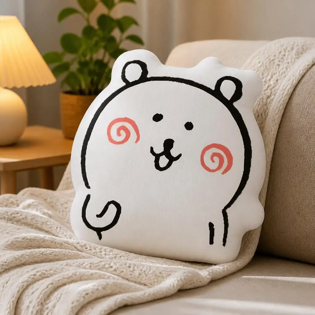Good Morning Joke Bear Funny Pillow Cushion Irregular Stuffed Throw Pillow Home Decor Gift Sofa Bed
