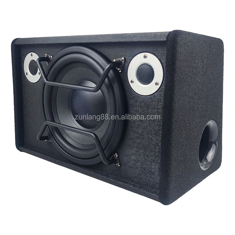 OEM Sound Car Speakers Subwoofer Box Enclosure Strong Bass 10 Inch Subwoofer Dual Tweeter Speaker RMS 200W Car Active Subwoofer