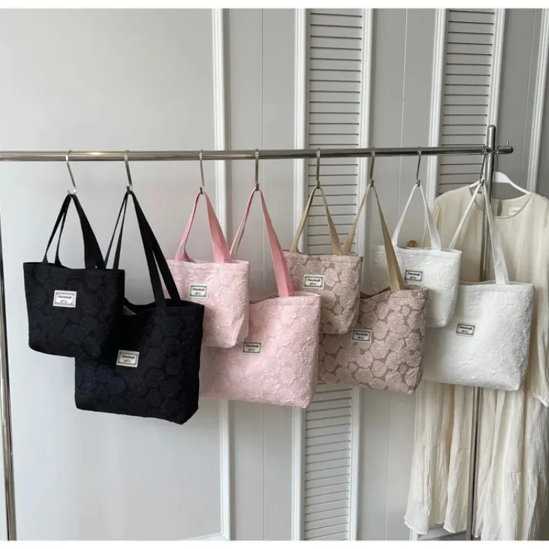 

Korean Ins Niche Canvas Bag New Fashion Commuter Tote Bag Female College Student Class Shoulder Bag