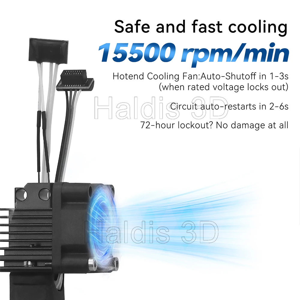 Zestaw ulepszonych hotendów z wentylatorem do Bambu Lab P1 P1S P1P, dysza ze stali hartowanej 0,4 mm, hotend do drukarek 3D Bambulab X1 X1C, części zamienne. — zdjęcie produktu 5