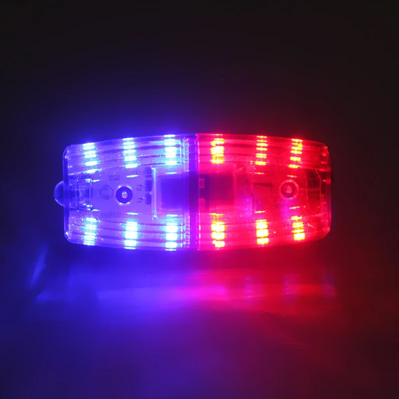 Police Shoulder Clip Light Sanitation Worker Safety Patrol Alarm Flash Signal Strobe Lamp Red Blue LED Shoulder Warning Light