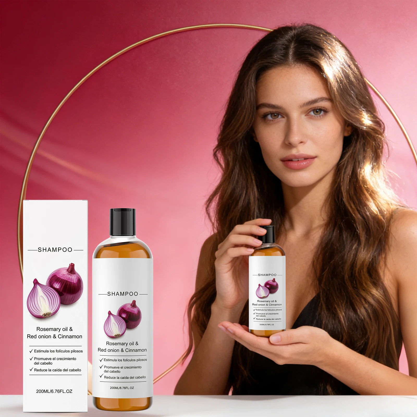 

Onion Cassia Shampoo Nourish Follicles Strengthen Hair Root Repair Breakage Damage Smooth Frizz Adding Shine Lightweight Shampoo