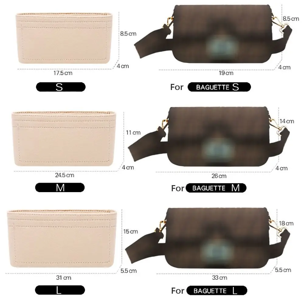 High-quality Felt Felt Insert Bag Storage Organization Internal Bag Bag Support Portable Inner Lining Bag