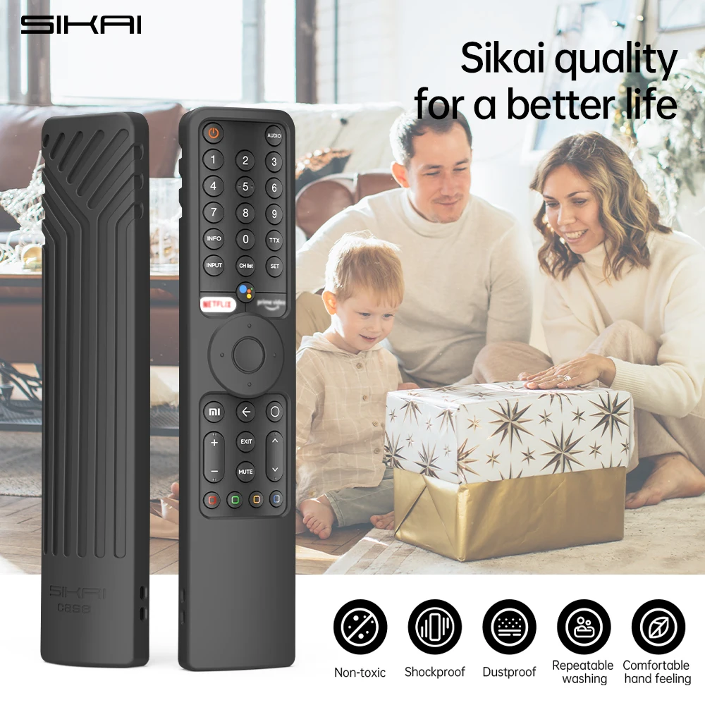 SIKAI Silicone Remote Control Case For Xiaomi Mi TV P1 50 43 P1E Q1 75 Q1E 55 XMRM-19 Bluetooth Voice Cover Remote Shell