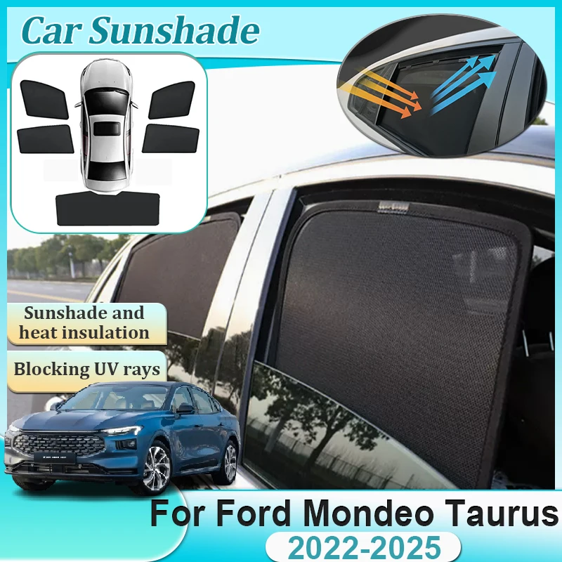 

For Ford Mondeo Taurus MK5 2022 2023 2024 2025 Magnetic Sunshades Visor Curtain Cover Windshield Window Anti Sun Car Accessories