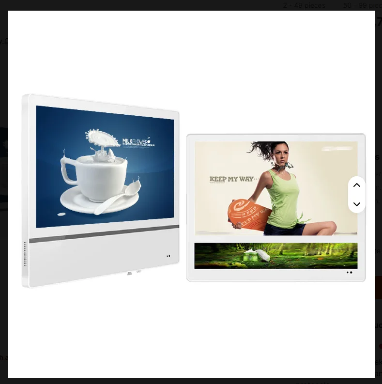 Máquina de publicidade de construção de tela de publicidade de elevador de 21,5 polegadas HD LCD Máquina de publicidade de suspensão de parede