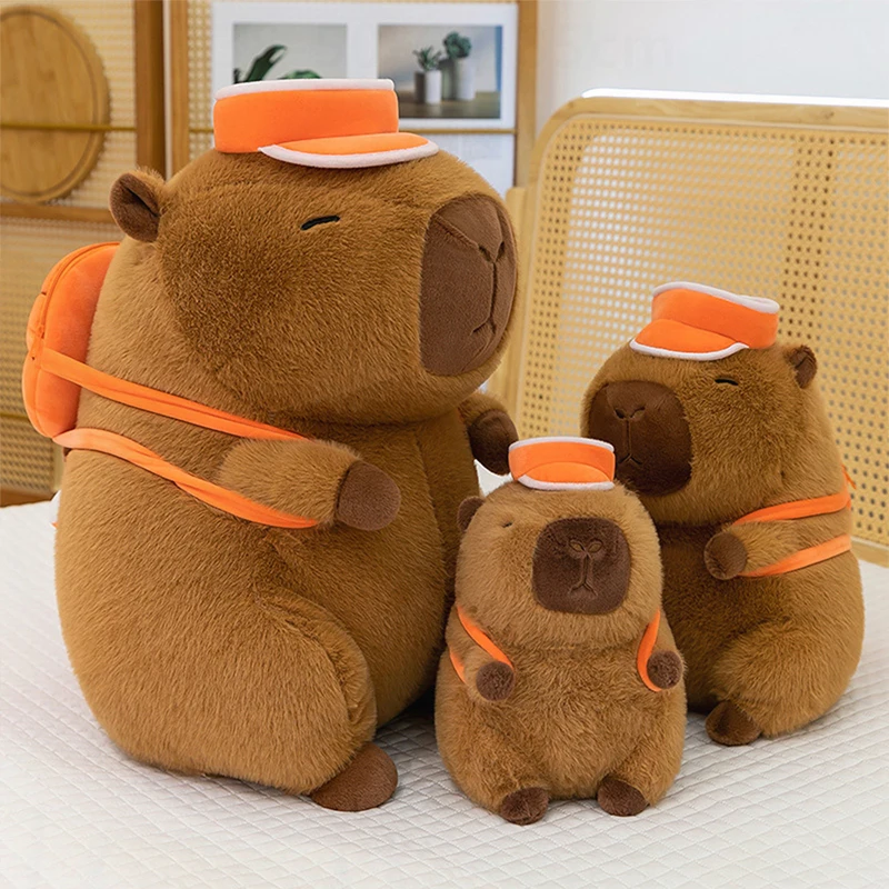 

Kawaii Capybara Plush Toy Basketball Backpack Stuffed Doll Cuddly Baby Pillow Kids Birthday Xmas Gift Cute Filled Animal Plushie