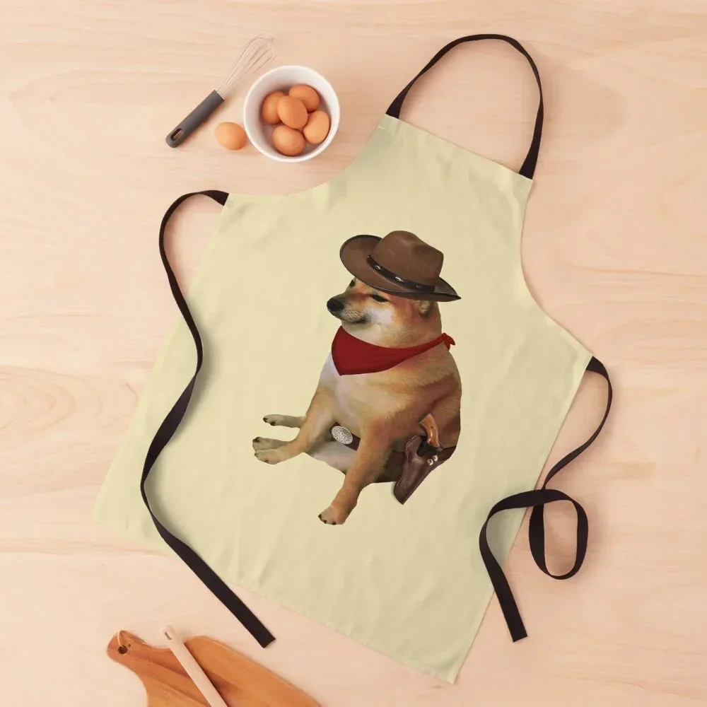 

Cheems Doge Cowboy Apron Kitchen And Household Goods kitchen utensil Apron