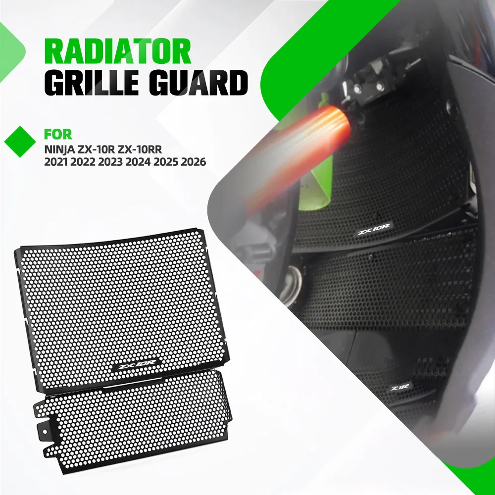 Protetores de Radiador de Alumínio para Motocicletas Kawasaki Ninja ZX-10R ZX-10RR 2021 2022 2023 2024 2025 2026
