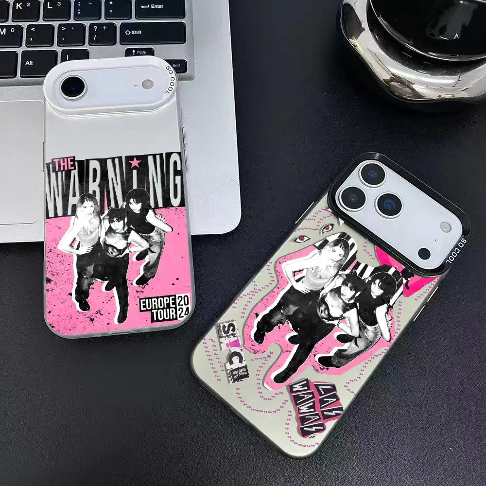 Funda de teléfono The W-WarningS a la moda para iPhone 17 16 15 14 13 12 11 Pro Max Air Matte Laser Aurora Funda a prueba de golpes