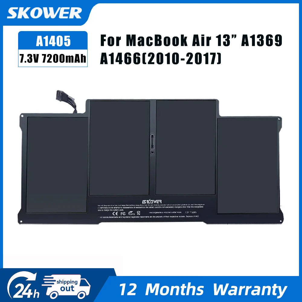 SKOWER 7.2V 55Wh A1405 بطارية كمبيوتر محمول لابل ماك بوك اير 13 "A1369 2010 2011 A1466 2012-2017 استبدال A1496 A1377