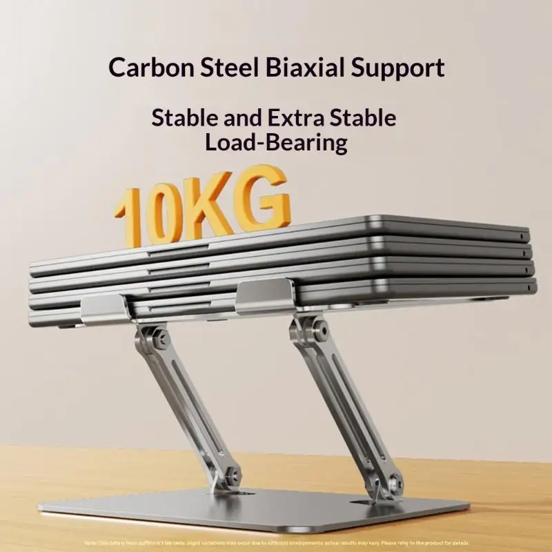 Adjustable Laptop Stand with 360 Degree Rotatable Base Foldable Laptop Holder for Desk Ergonomic Computer Notebook K1KF