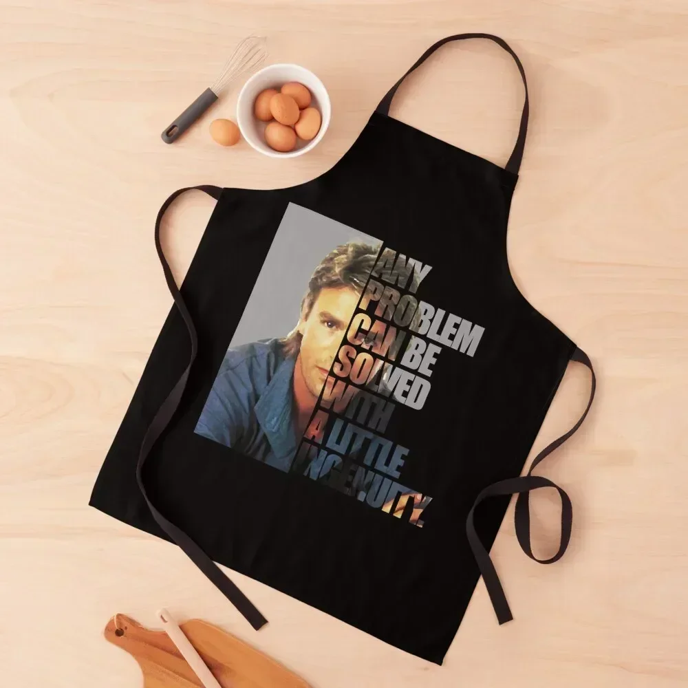 

Lover Gifts Macgyver Said Any Problem Gift For Fan Apron Chef Accessories Useful Things For Kitchen Camping For Women Apron