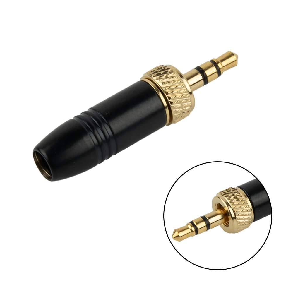 3.5mm Connector With M6 Internal Thread 3.5mm 1/8inch Solder DIY Audio Cable Connector Spare For Wireless Microphone Cable Part
