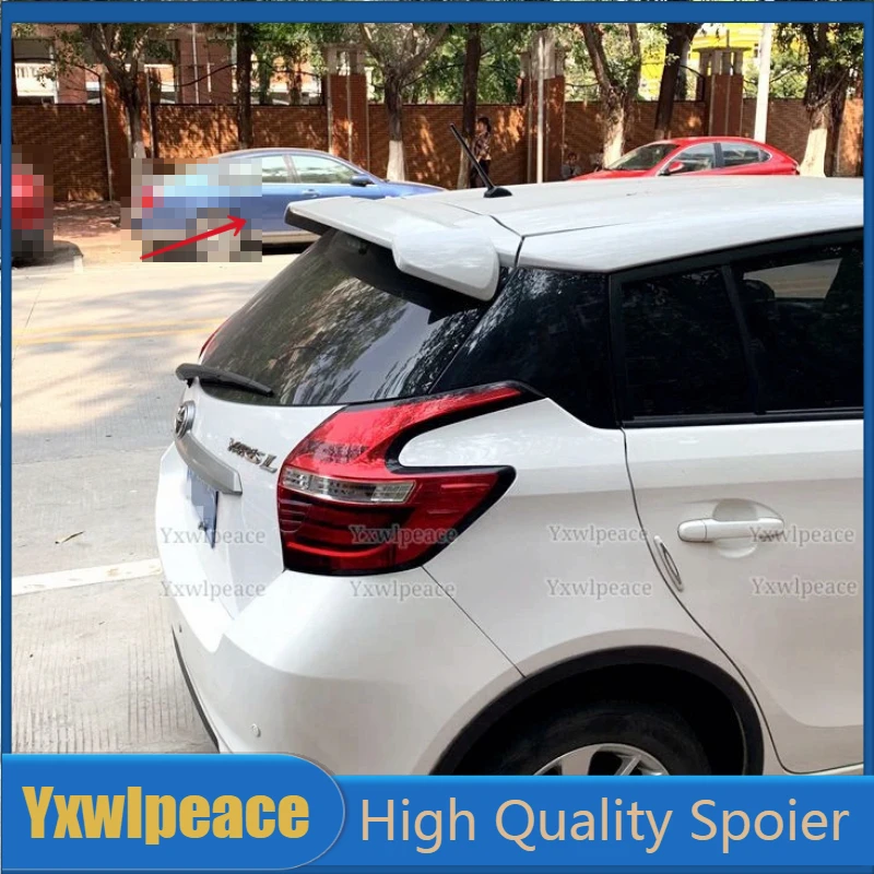 

For Toyota Yaris Spoiler 2014 - 2018 High Quality ABS Plastic Unpainted Color Rear Roof Spoiler Trunk Wing Car Styling