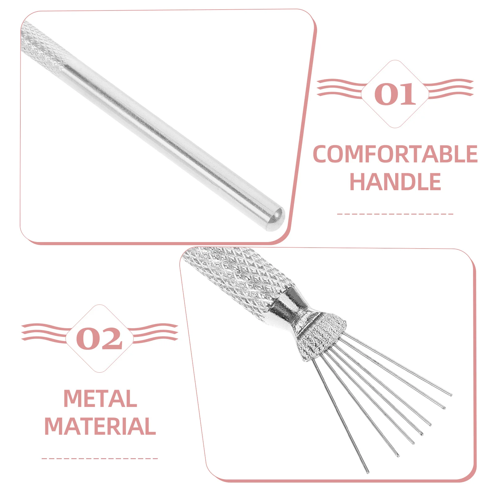 ปากกาสำหรับตกแต่งเล็บ 5 ชิ้น ด้ามจับสแตนเลสพร้อมด้ามจับแบบมีพื้นผิวสำหรับงานออกแบบที่ซับซ้อนและงานลายเส้นระดับมืออาชีพ