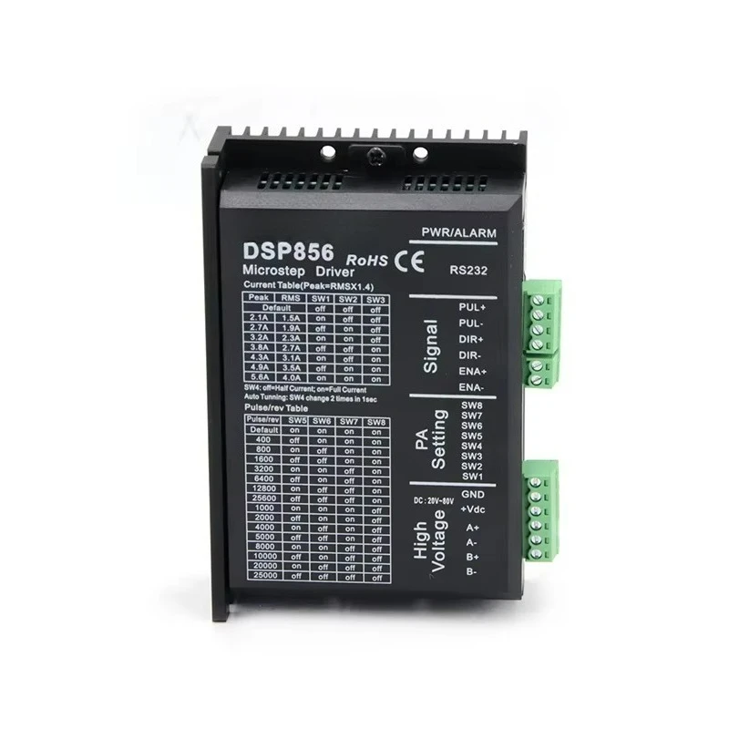 

DSP856 2-Phase 60VDC for Nema 23 and Nema34 2-Phase Stepper Motors with CE Certificate