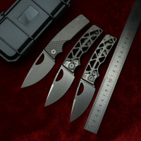LEMIFSHE make OZ Rosie  Real m390 Blade Titanium handle Copper Gasket Pocket EDC Tool Camping Outdoor Folding Knife