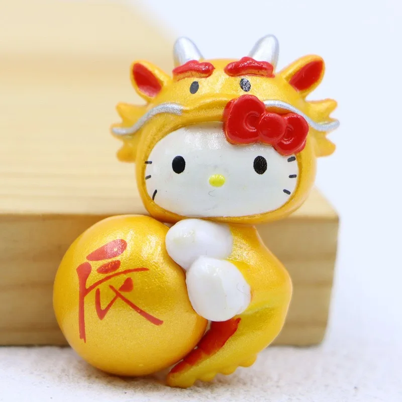 Kawaii Hello Kitty Cute KT Cat Keychain Pendant Bag Zipper Phone Chain Decoration Cake Pendant Anime Women Accessories Gift