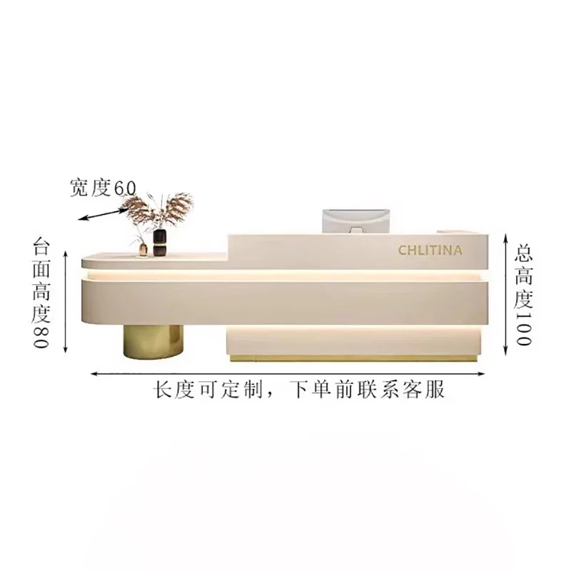 Customization Versatile Reception Desk Modern Minimalist Reception Desks Space Saving Recepcion Mostrador Office Furniture