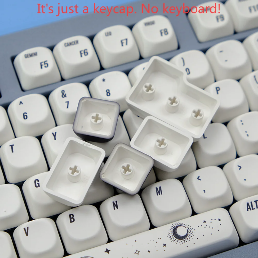 Astronaut Themed Keycap Set PBT MOA135 Key Creative Minimalist Keycap Suitable for Mx Switch Mechanical Keyboard Gaming Keyboard