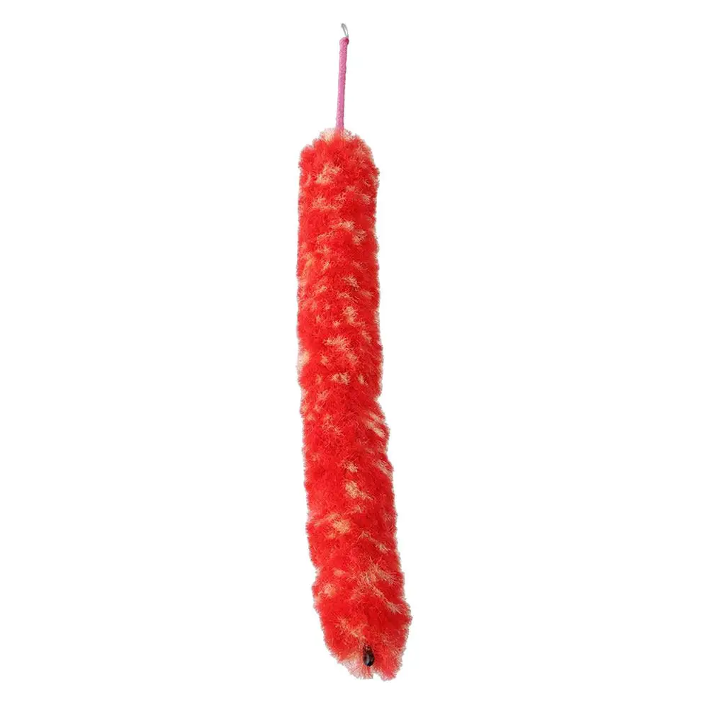 1pc Flute Cleaning Brush Long Handle Red For Flute Piccolo Cleaning Tool Non-Slip Grip Encryption Nylon Bristles Instrument