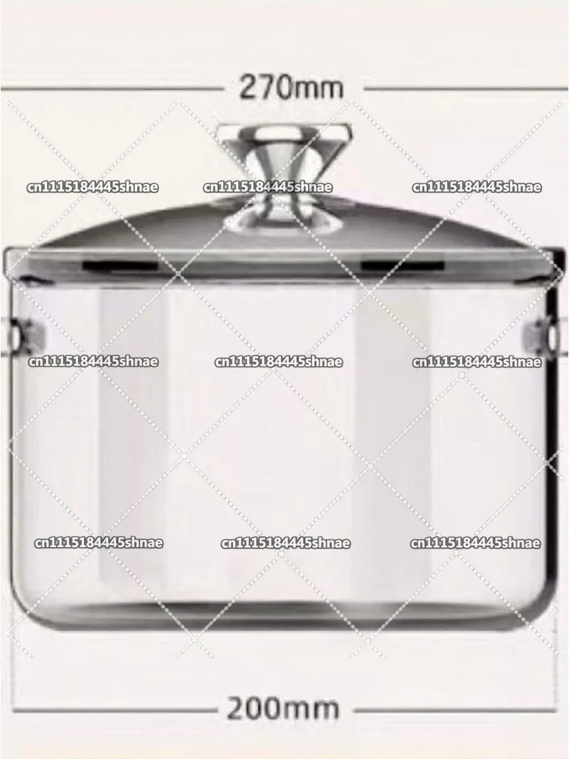 Can Be Heated Transparent Glass Pot, Open Flame Stew Health Soup Pot Household
