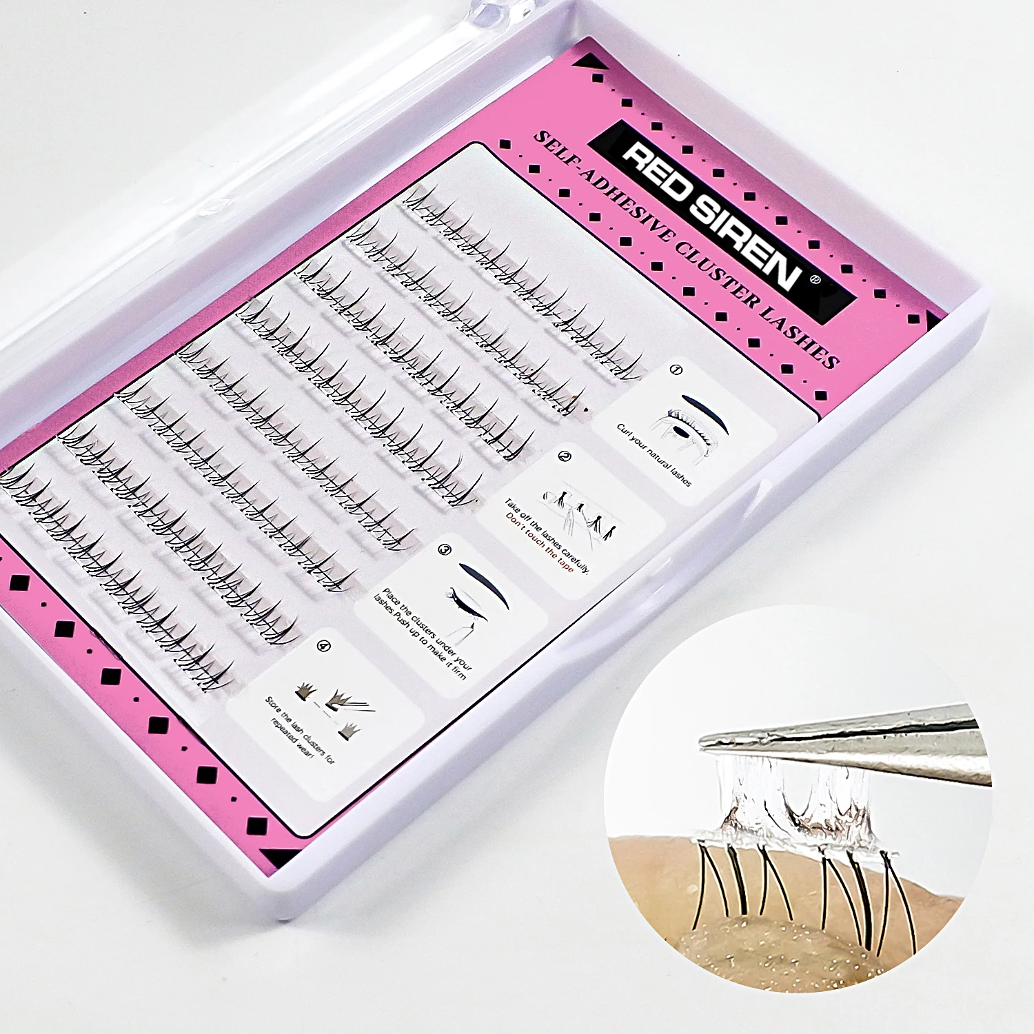 Under Eyelash Self Adhesive Bottom Lash Clusters Cute Korean Strands Eyelash Reusable DIY Lash Extension No Glue Manga Lashes