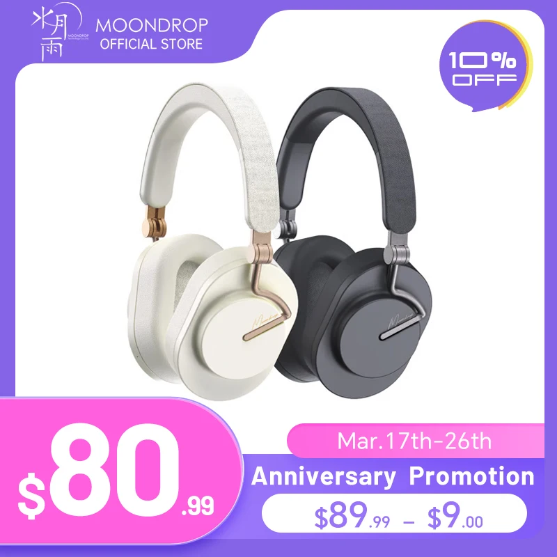 MOONDROP EDGE High-Fidelity Portable Wireless ANC Headphone Bluetooth 5.4 LDAC headset