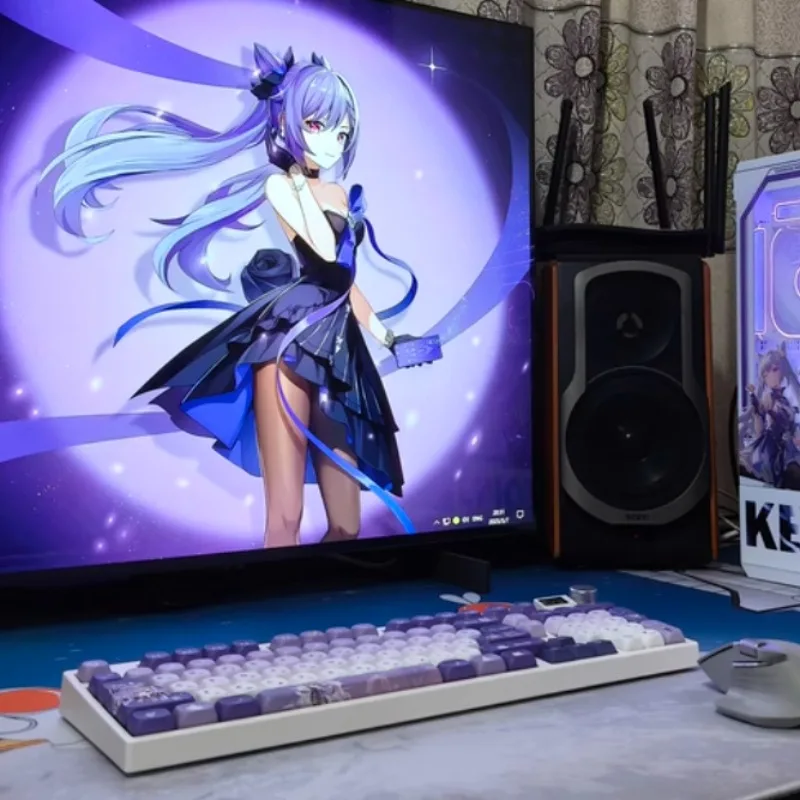 Genshin Impact Keycaps Furina de Fontaine MOA Profile PBT material Keyboard Peripheral Caps For DIY Custom Typing Peripheral