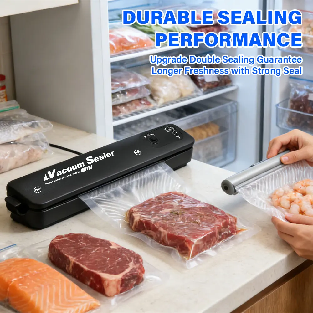 

New Food Sealing Portable Home Vacuum Kitchen Helper 110-220V Automatic Packaging Machine Food Vacuum Sealing Machine