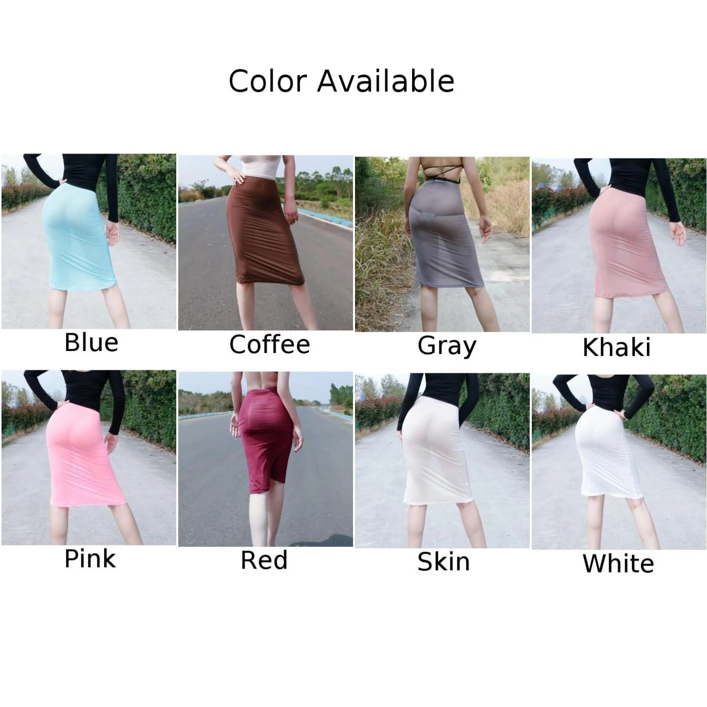 Comoda gonna da donna alla moda, trasparente, trasparente, morbida, da viaggio estiva, con appuntamenti di linea, aderente, clubwear