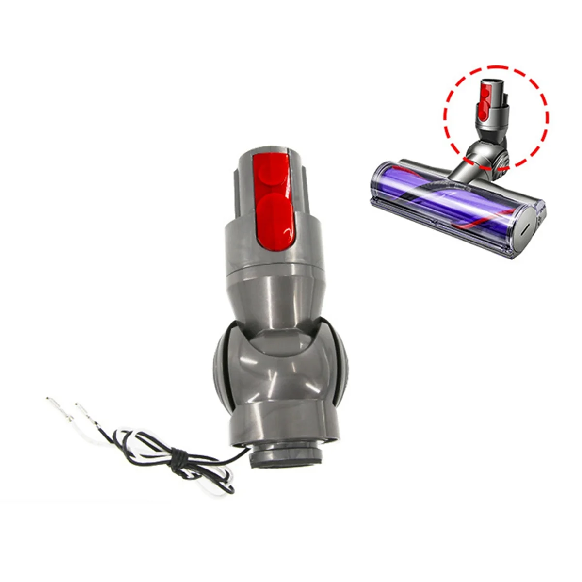 Trendy! For Dyson V8 V10 Floor Brush Replace Accessories Connector Vacuum Cleaner Direct Drive Head Connection Head view 5
