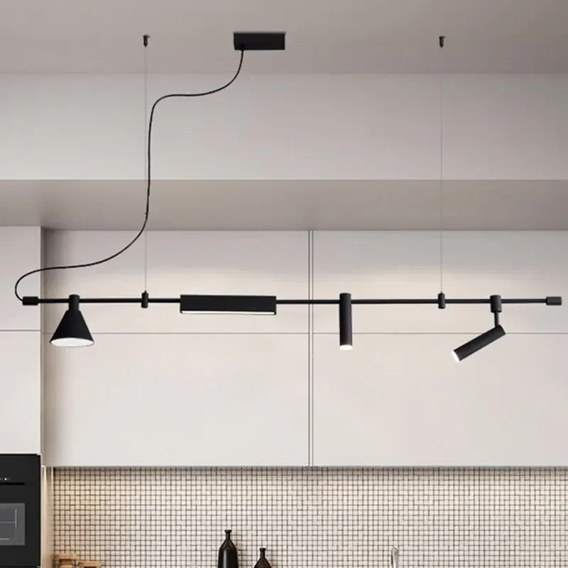 

Luxury Led Chandelier Designer Spot Light Black for Table Dining Kitchen Bar Pendant Lamp Home Decor Lighting Suspension Fixture