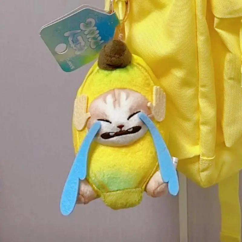 

Funny Crying Banana Cat Plush Keychain Creative Trendy Stuffed Pendant Cute Bag Purse Charm Kids Teens Bag Decoration
