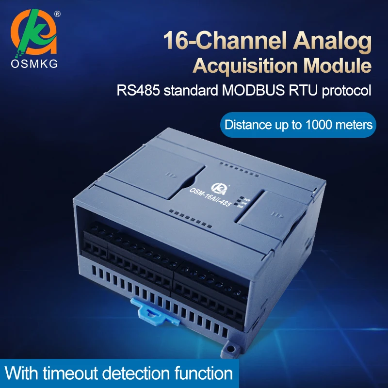 AoShangMing 16 каналов RS485 аналоговый входной модуль 0-20mA 4-20mA Modbus RTU плата управления для передатчика температуры