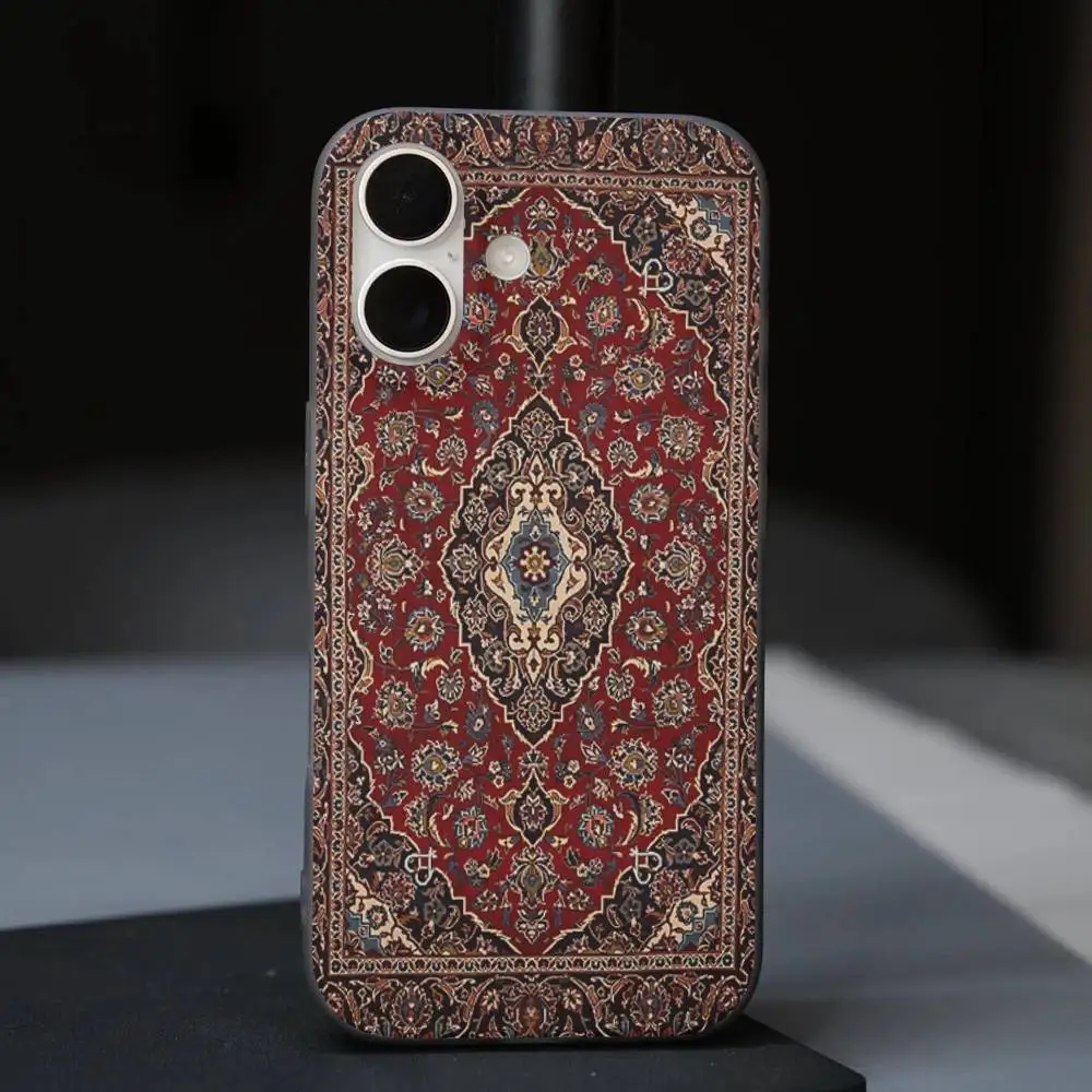 

Persian Carpet Floral Pattern For IPhone 17 16 15 14 Plus 13 12 11 Pro Max With Shockproof Protective Phone Cover