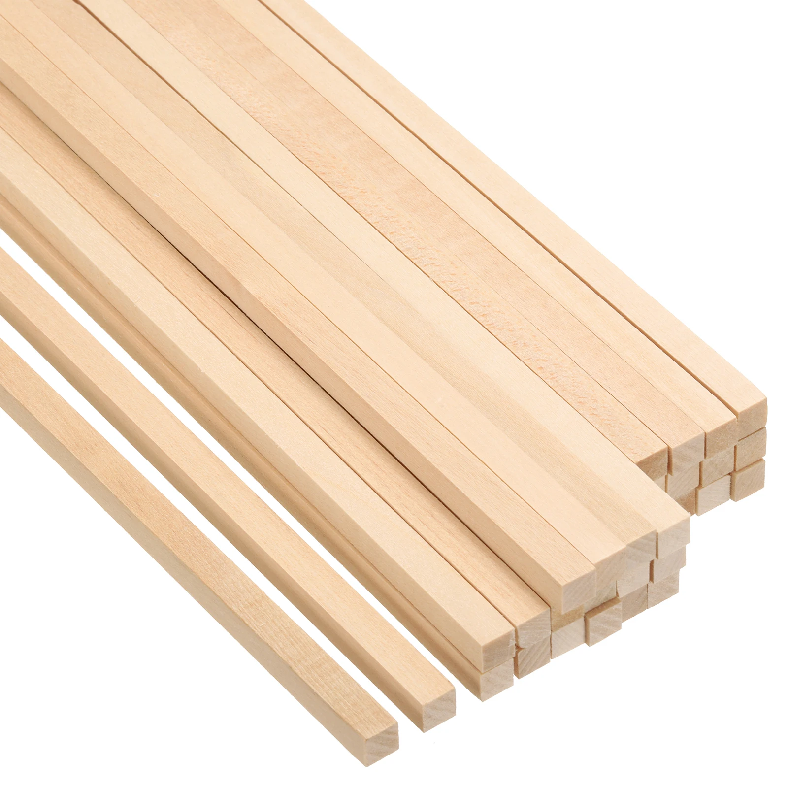 30 قطعة العصي الخشبية المربعة الخشب وتد قضبان 5/16 بوصة عرض 12 بوصة طويلة لم تنته العصي الصلبة DIY بها بنفسك الحرفية نموذج صنع