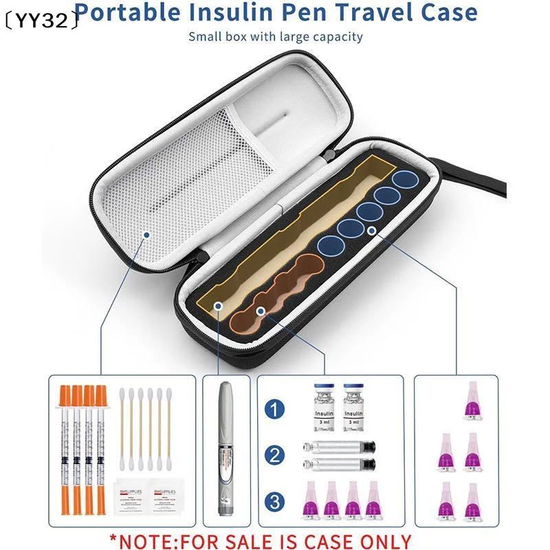 EVA  Insulin Vials Storage Case Resistant Waterproof Insulin Organizer Diabetics-Large Capacity Protector Storage Boxes〔YY32〕