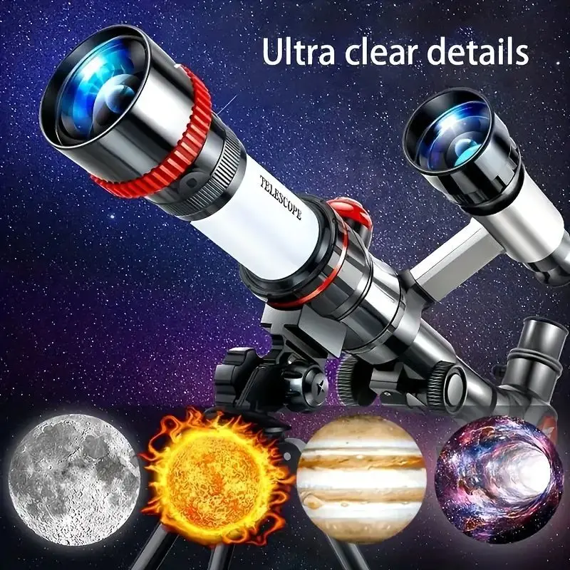 HD High Magnification Scientific Astronomical Telescope Set, Portable and Adjustable Professional Telescope