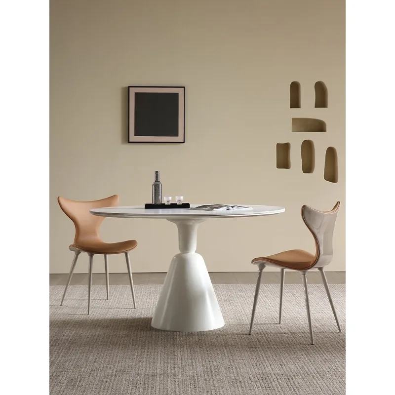 كرسي طعام جلدي ناعم للمطاعم المنزلية الحديثة الراقية #5