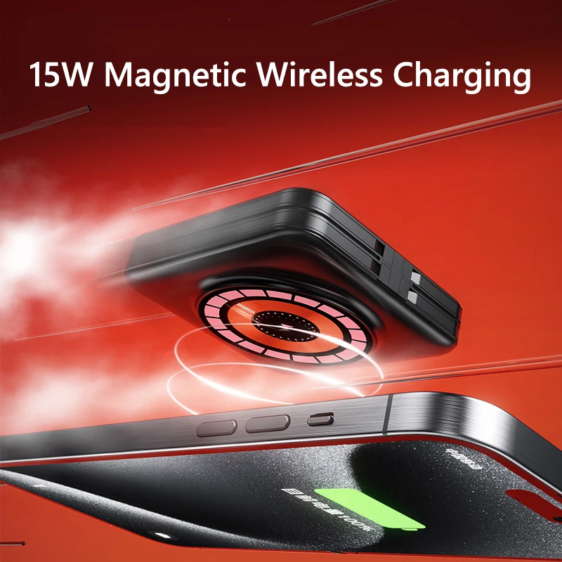 

20000 мАч Магнитный PowerBank Беспроводной PD 22,5 Вт Быстрое зарядное устройство для Magsafe Портативный вспомогательный аккумулятор для Iphone 17 16 15 14 Huawei