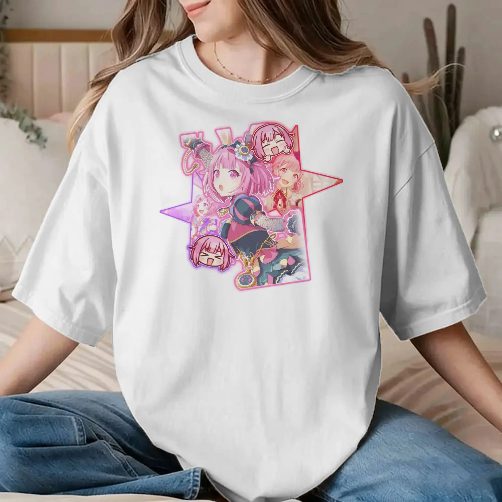 Emu Otori T-Shirt Men Women Singer Anime Funny Cotton Tees Round Collar Short Sleeve T Shirt Adult Tops