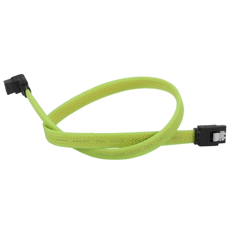 4 шт. 50 см SATA 3,0 III SATA3 7Pin кабель для передачи данных под прямым углом 6 Гбит/с SSD Кабели HDD жесткий диск кабель для передачи данных (зеленый)