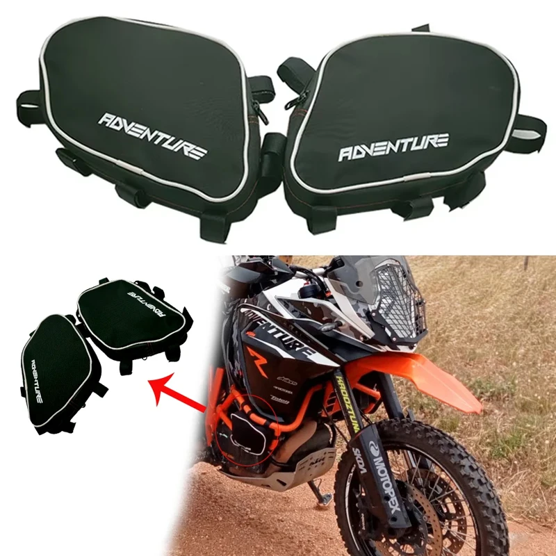 

For 1050 1090 1190 1290 ADV Adventure R Waterproof Bag Package Toolbox Repair Tool Placement Motorcycle Bumper Frame Bags