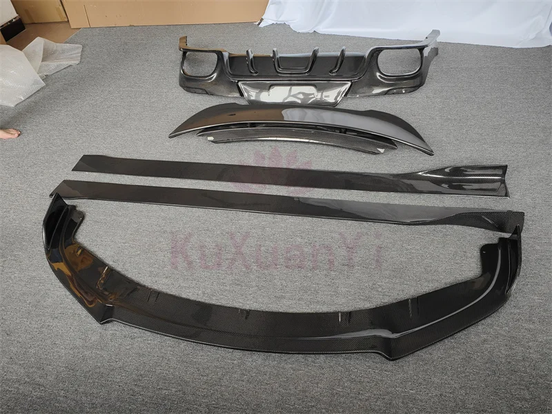 

True Carbon Fiber Front Bumper Lip Side Skirt Extension Rear Diffuser Rear Spoiler for 14-16 for Porsche Palmera 970 Turbo